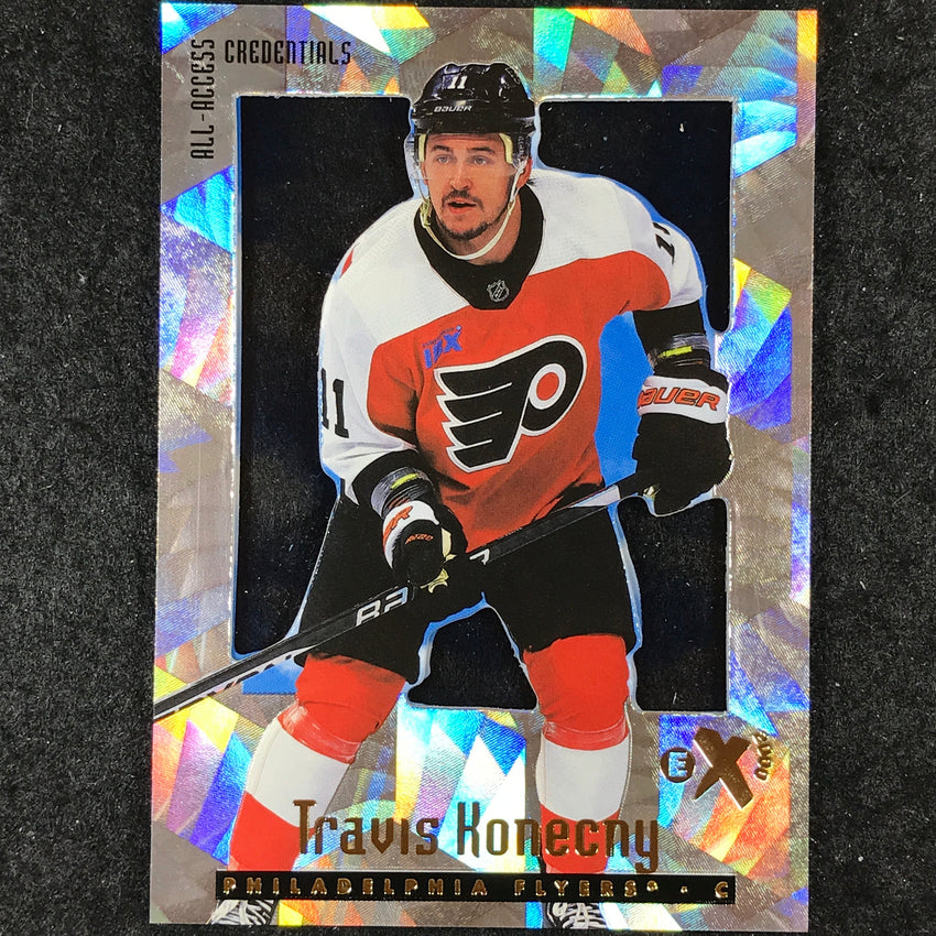2023-24 Skybox E-X 2000 NHL TRAVIS KONECNY Base All-Access Credentials SP #49