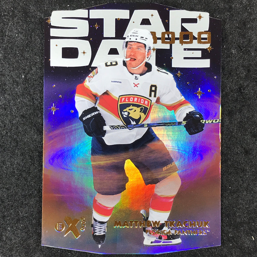 2023-24 Skybox E-X 2000 NHL MATTHEW TKACHUK Star Date 3000 Die-Cut #10