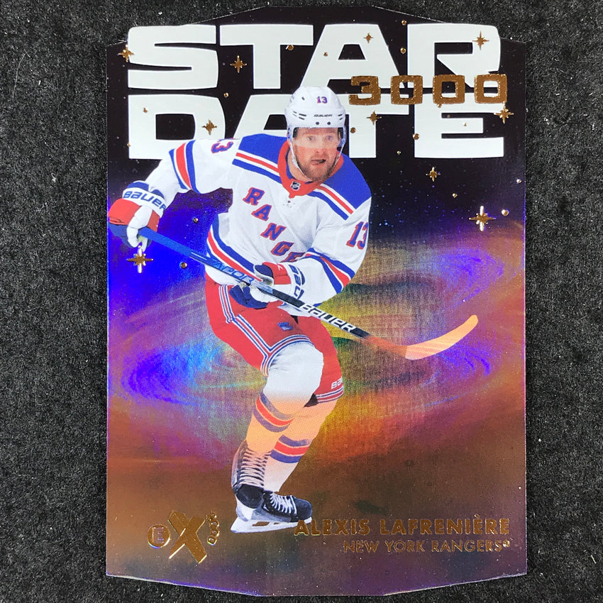 2023-24 Skybox E-X 2000 NHL ALEXIS LAFRENIERE Star Date 3000 Die-Cut #11