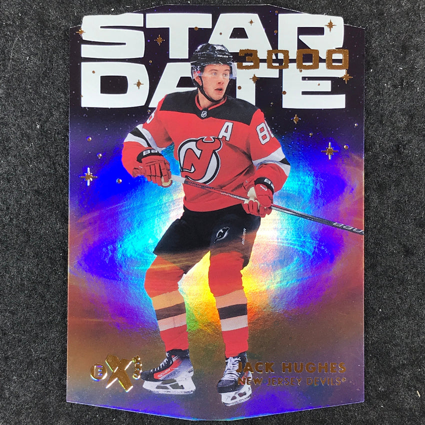 2023-24 Skybox E-X 2000 NHL JACK HUGHES Star Date 3000 Die-Cut #15