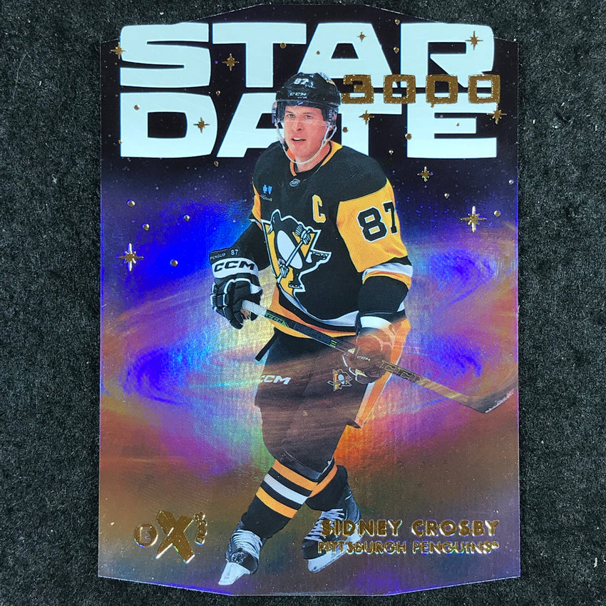 2023-24 Skybox E-X 2000 NHL SIDNEY CROSBY Star Date 3000 Die-Cut #1