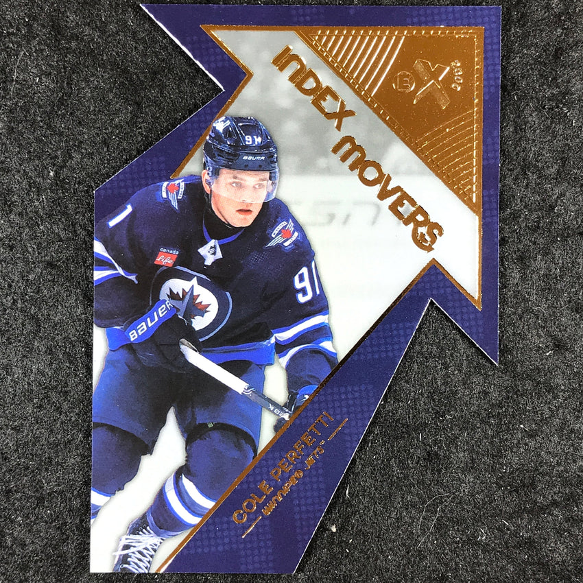 2023-24 Skybox E-X 2000 NHL COLE PERFETTI Index Movers Die-Cut #11