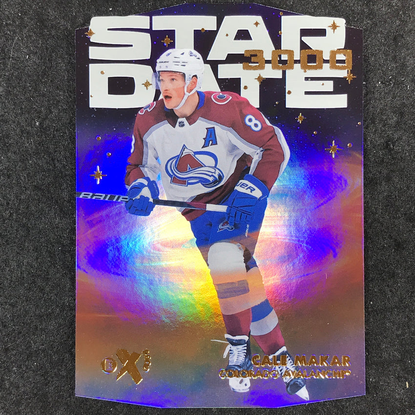 2023-24 Skybox E-X 2000 NHL CALE MAKAR Star Date 3000 Die-Cut #5