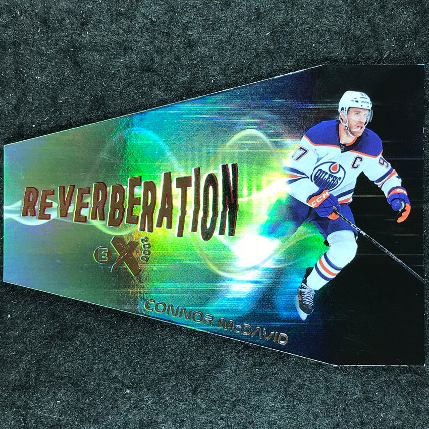 2023-24 Skybox E-X 2000 NHL CONNOR MCDAVID Reverberation Die-Cut 6 of 20