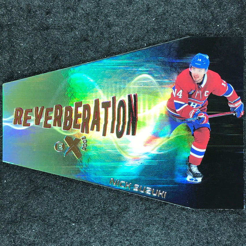 2023-24 Skybox E-X 2000 NHL NICK SUZUKI Reverberation Die-Cut 19 of 20