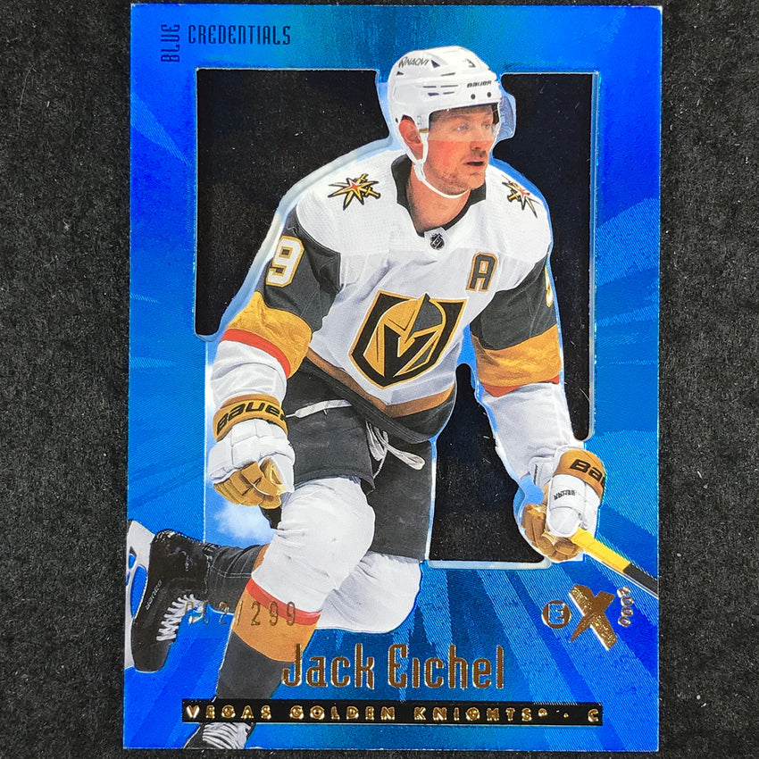 2023-24 Skybox E-X 2000 NHL JACK EICHEL Base Blue Credentials 2/299 #52