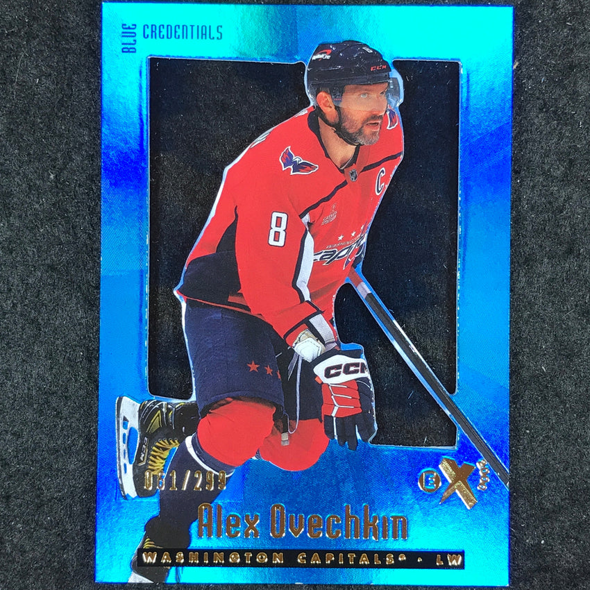 2023-24 Skybox E-X 2000 NHL ALEX OVECHKIN Base Blue Credentials 61/299 #75