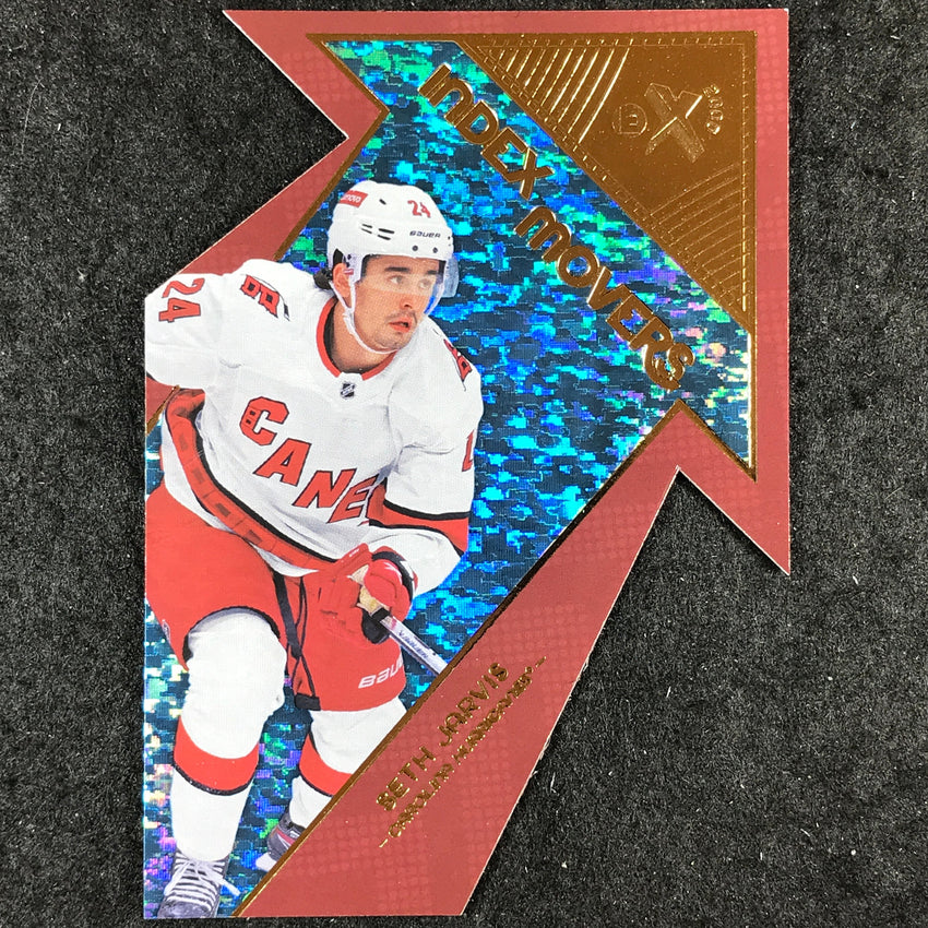 2023-24 Skybox E-X 2000 NHL SETH JARVIS Index Movers Die-Cut Speckle 61/99 #9