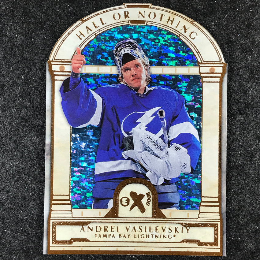 2023-24 Skybox E-X 2000 NHL ANDREI VASILEVSKIY Hall or Nothing Speckle 18/99 #8