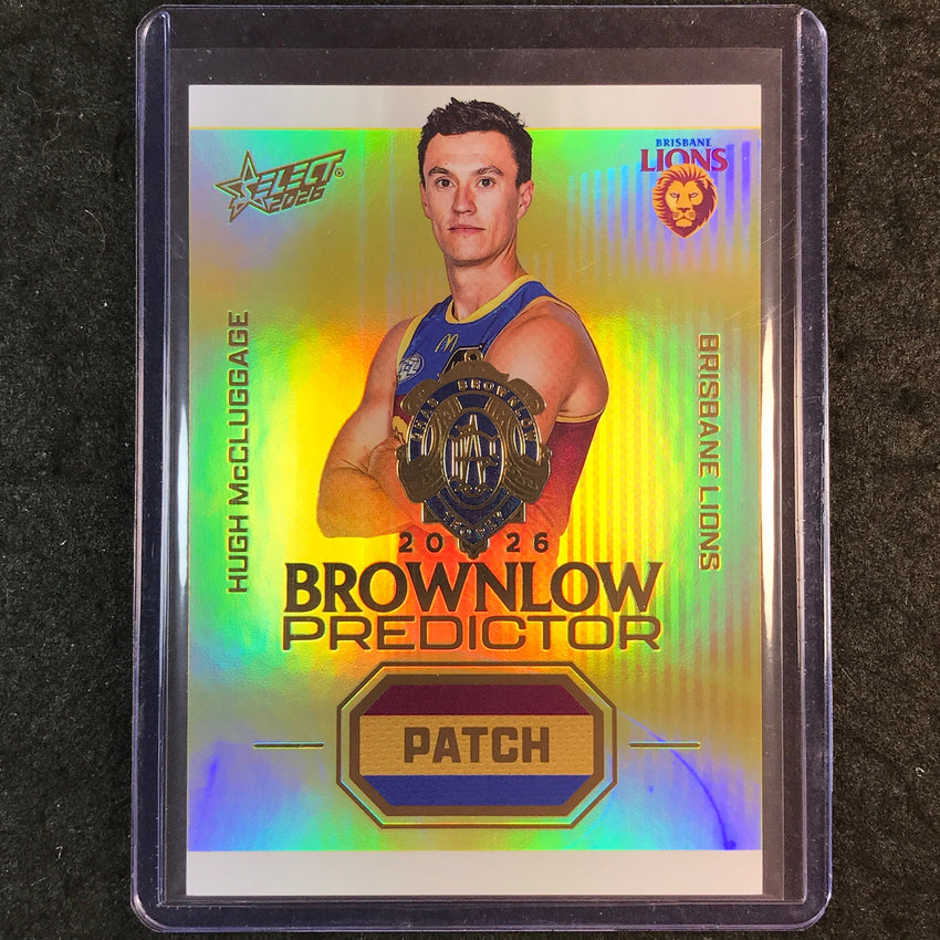 2026 Select AFL Footy Stars HUGH MCCLUGGAGE Brownlow Patch Predictor 169/220