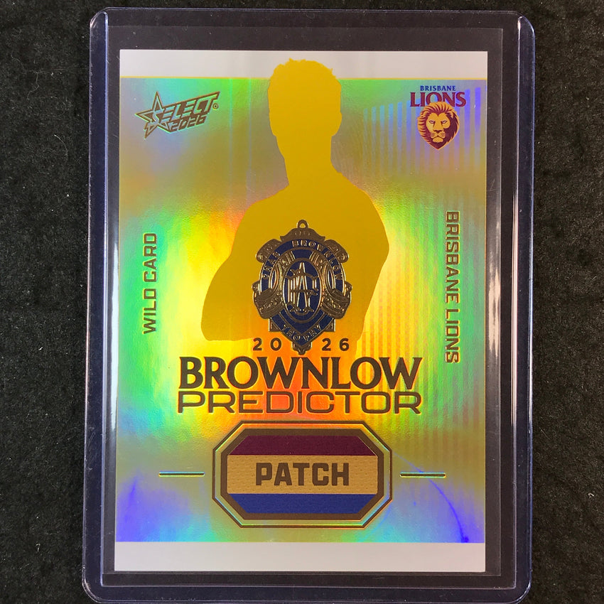 2026 Select AFL Footy Stars BRISBANE WILD CARD Brownlow Patch Predictor 101/220