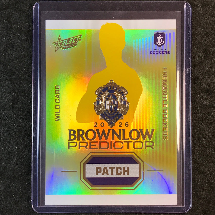 2026 Select AFL Footy Stars FREMANTLE WILD CARD Brownlow Patch Predictor 192/220