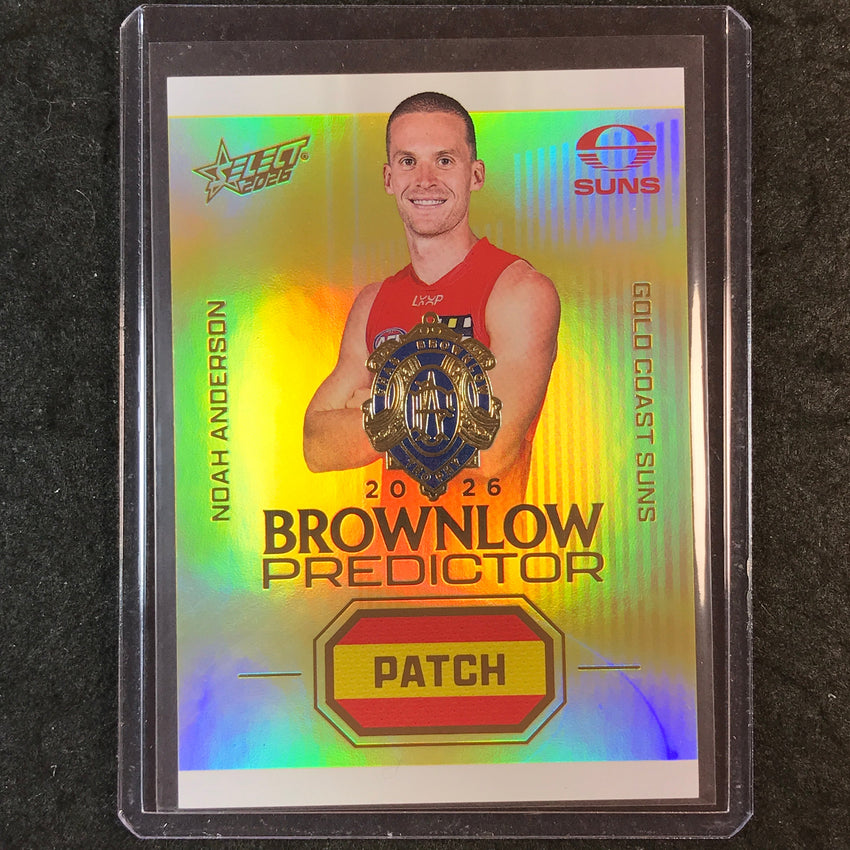 2026 Select AFL Footy Stars NOAH ANDERSON Brownlow Patch Predictor 121/220