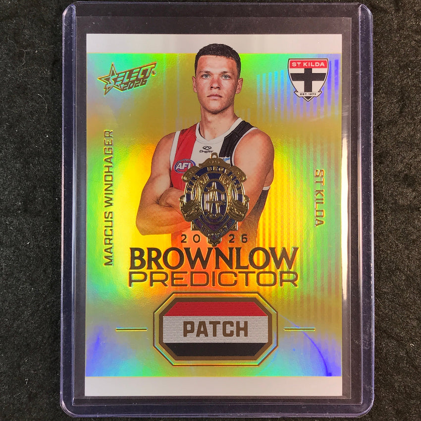 2026 Select AFL Footy Stars MARCUS WINDHAGER Brownlow Patch Predictor 81/220