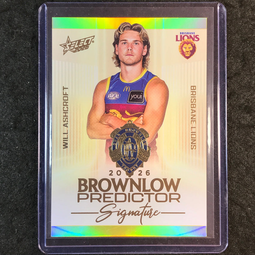 2026 Select AFL Footy Stars WILL ASHCROFT Brownlow Signature Predictor 137/220
