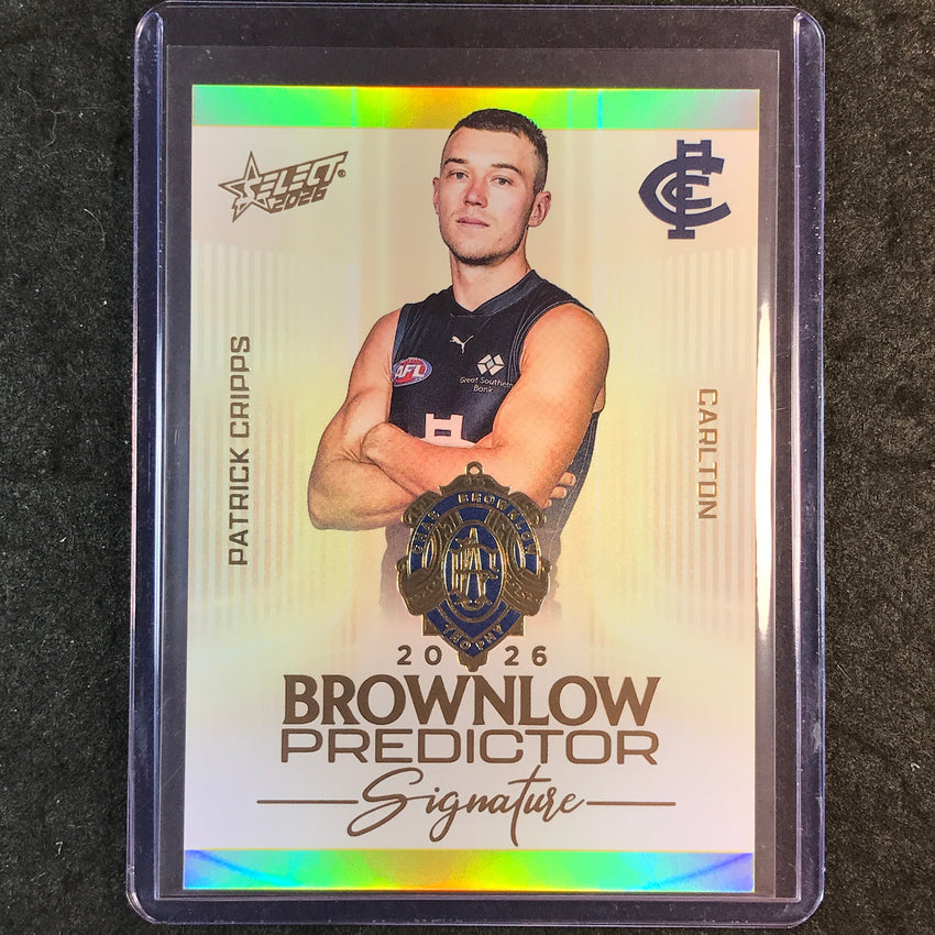 2026 Select AFL Footy Stars PATRICK CRIPPS Brownlow Signature Predictor 19/220