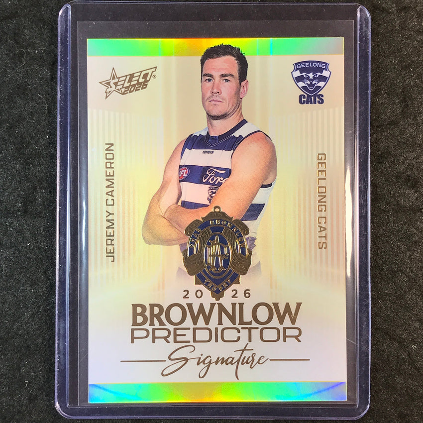 2026 Select AFL Footy Stars JEREMY CAMERON Brownlow Signature Predictor 117/220