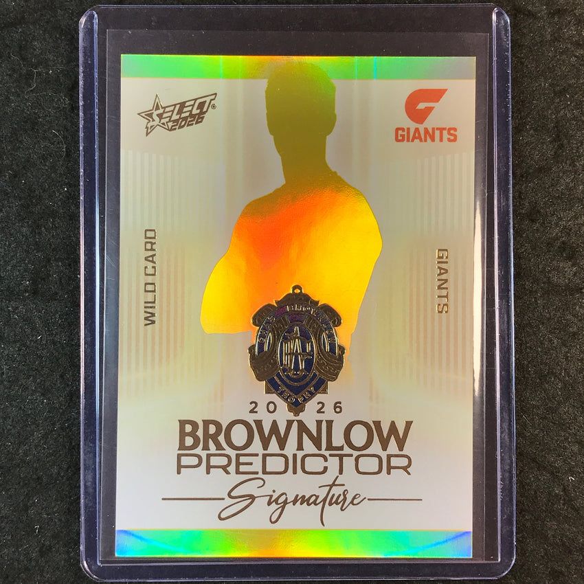 2026 Select AFL Footy Stars GWS WILD CARD Brownlow Signature Predictor 155/220