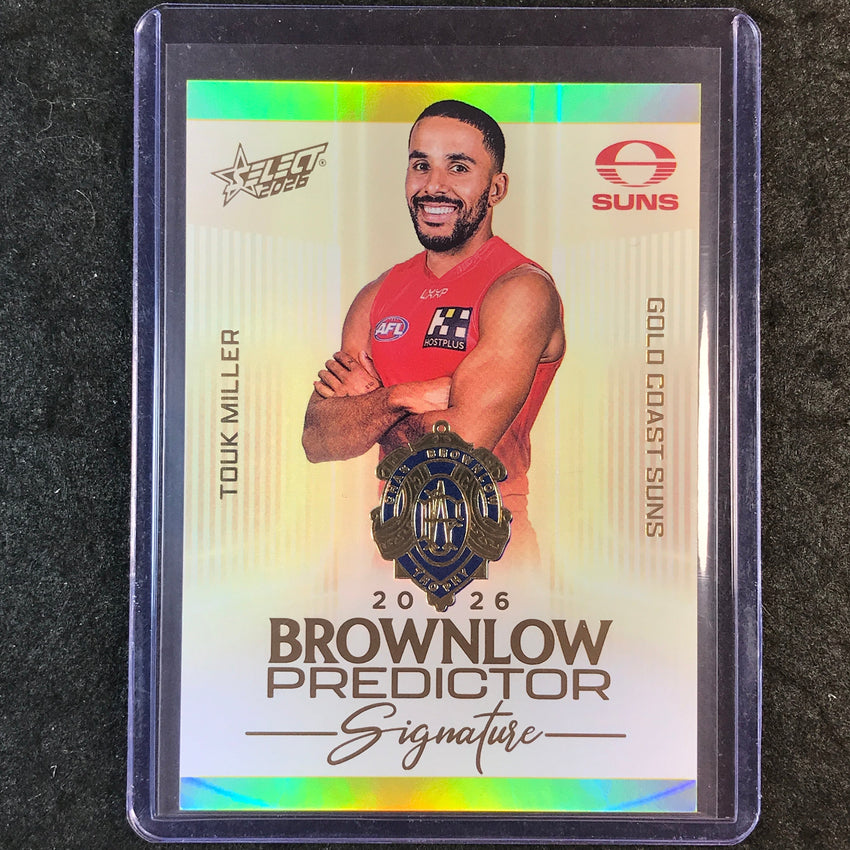 2026 Select AFL Footy Stars TOUK MILLER Brownlow Signature Predictor 215/220