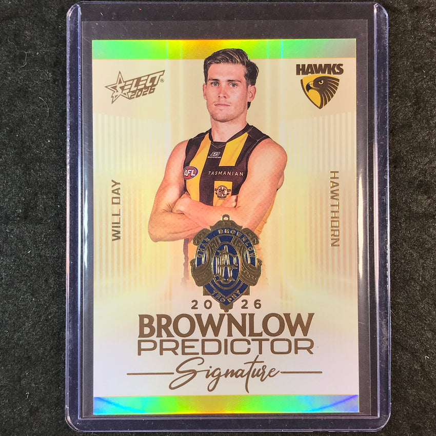 2026 Select AFL Footy Stars WILL DAY Brownlow Signature Predictor 145/220
