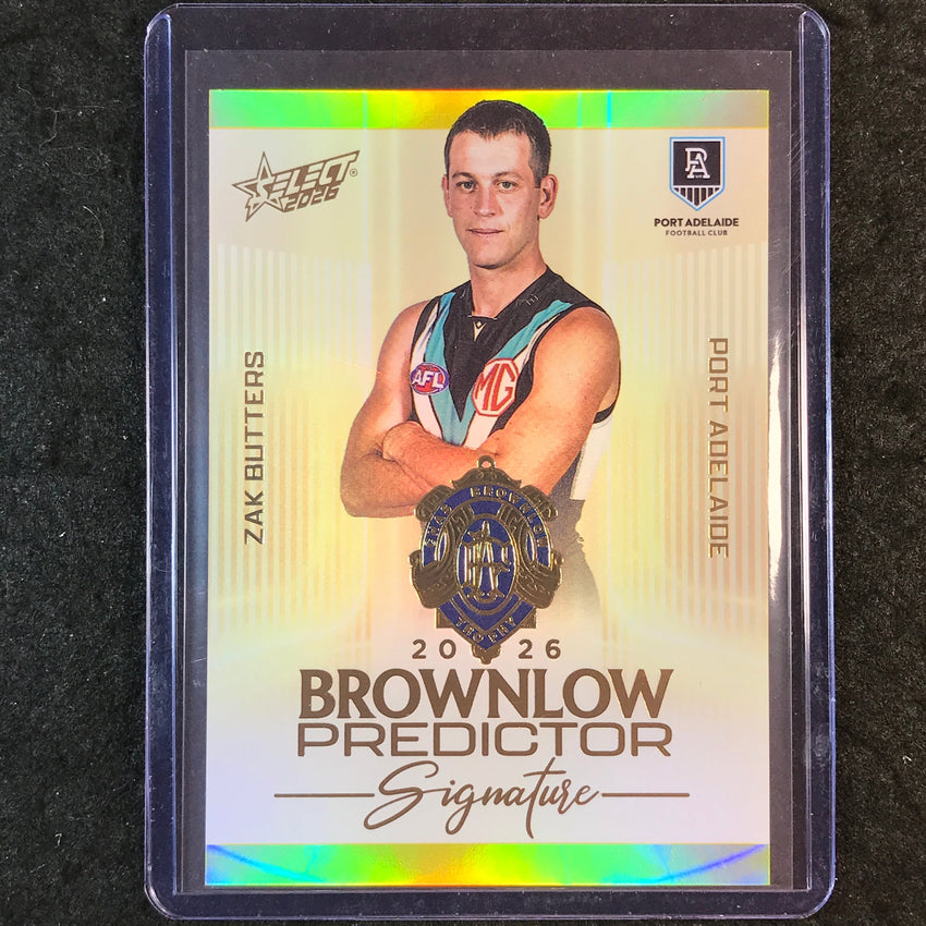 2026 Select AFL Footy Stars ZAK BUTTERS Brownlow Signature Predictor 146/220
