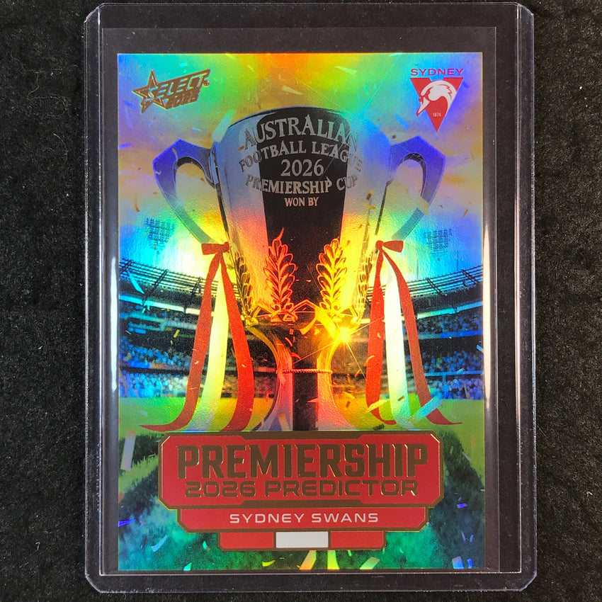 2026 Select AFL Footy Stars SYDNEY SWANS Premiership Predictor 99/220