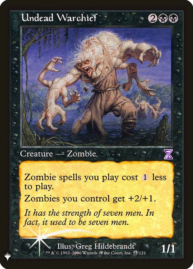 FOIL TIMESHIFTED Undead Warchief - 52/121 - The List Reprint