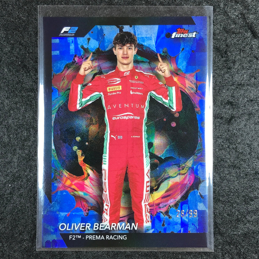 2024 Topps Finest Formula 1 OLIVER BEARMAN Rare Blue 28/99 #221