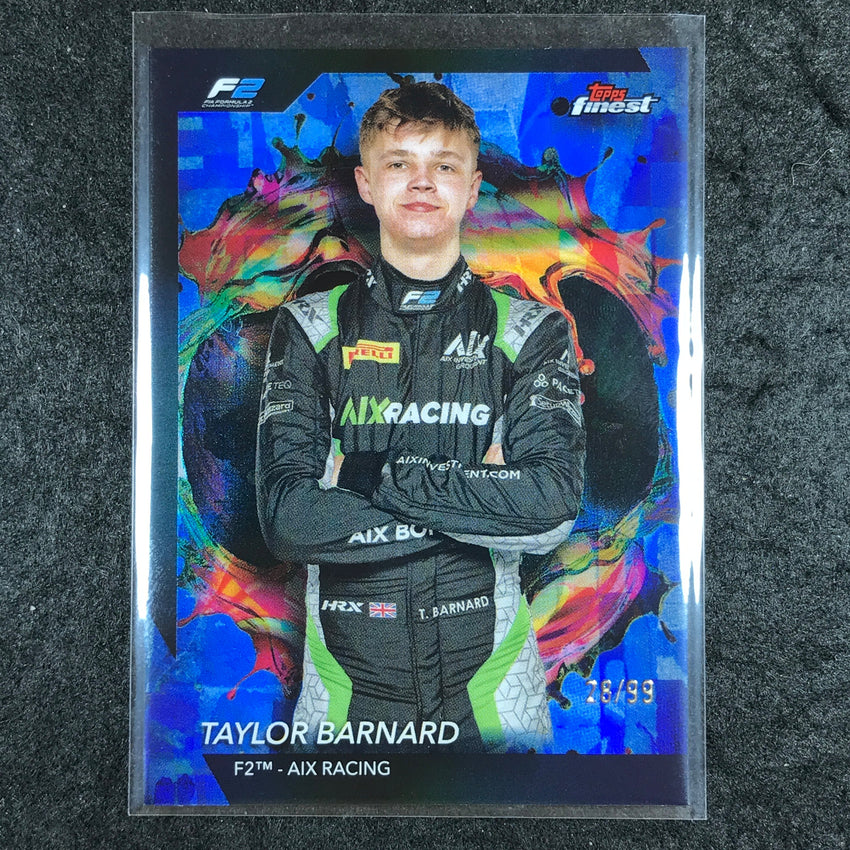 2024 Topps Finest Formula 1 TAYLOR BARNARD Rare Blue 28/99 #236