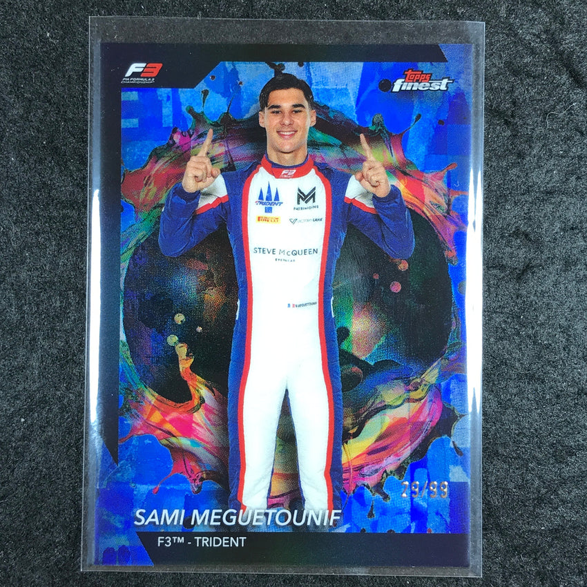 2024 Topps Finest Formula 1 SAMI MEGUETOUNIF Rare Blue 29/99 #247