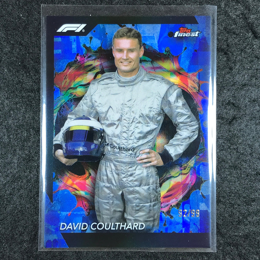 2024 Topps Finest Formula 1 DAVID COULTHARD Rare Blue 92/99 #287