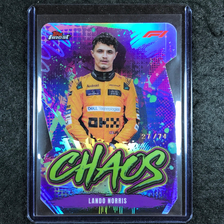 2024 Topps Finest Formula 1 LANDO NORRIS Chaos Die-Cut 27/74 #7
