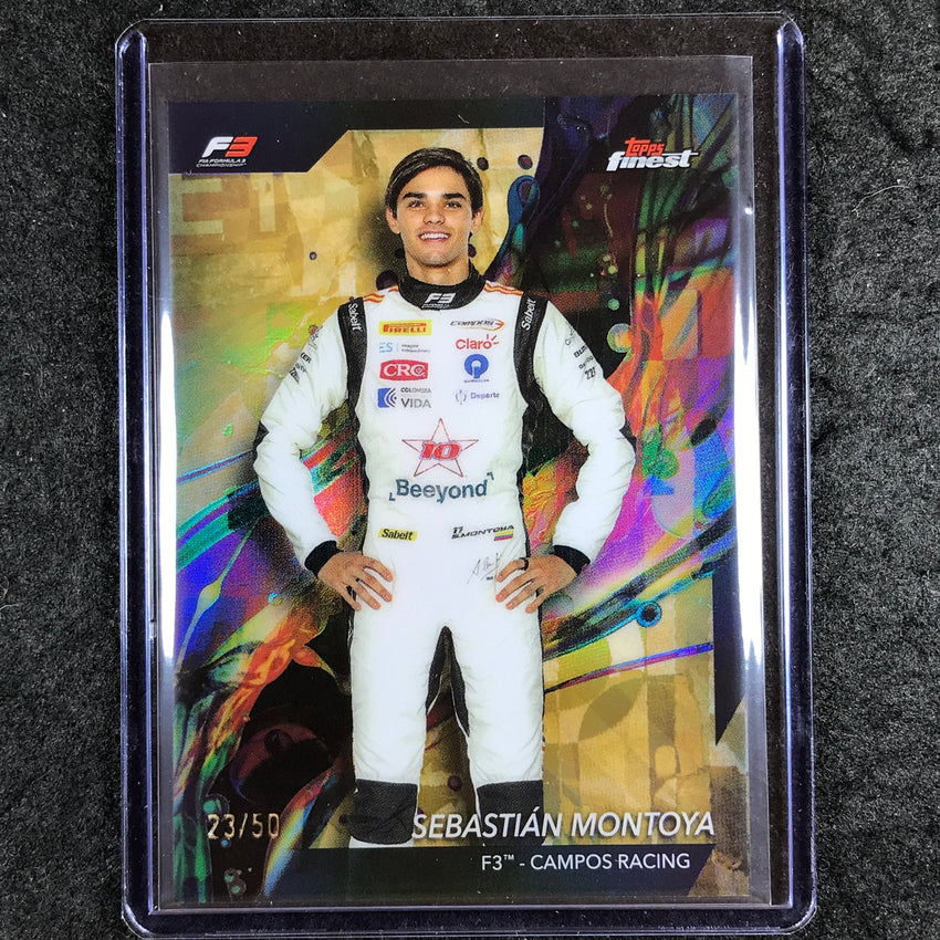 2024 Topps Finest Formula 1 SEBASTIAN MONTOYA Common Gold 23/50 #53
