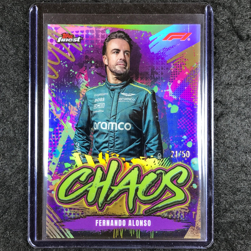 2024 Topps Finest Formula 1 FERNANDO ALONSO Chaos Gold 21/50 #11