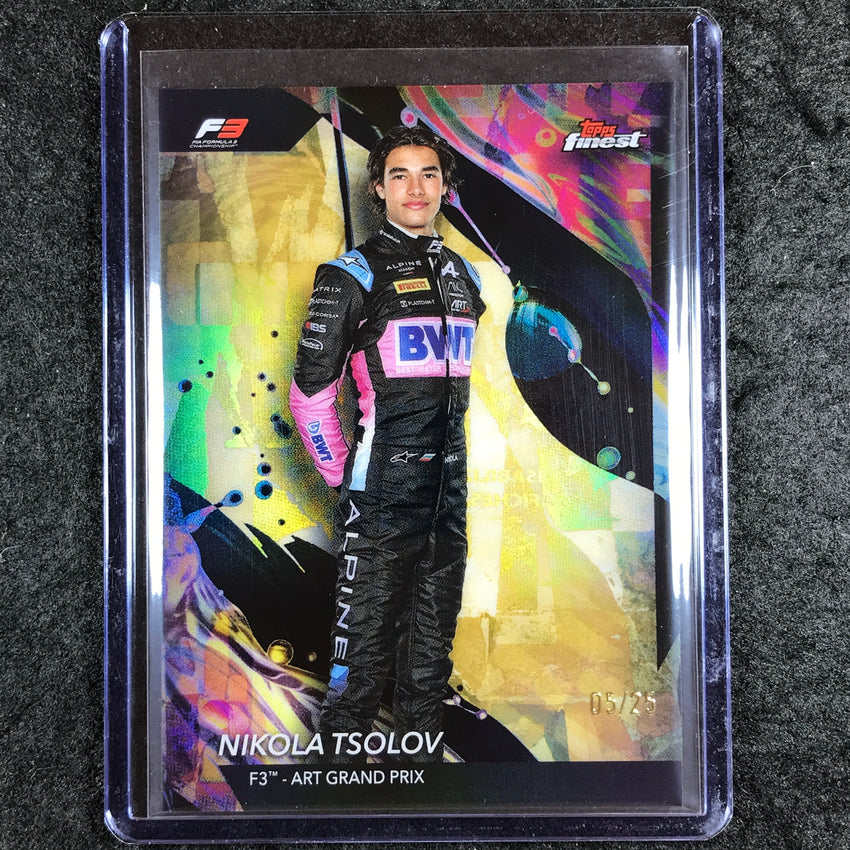2024 Topps Finest Formula 1 NIKOLA TSOLOV Uncommon Gold 5/25 #166