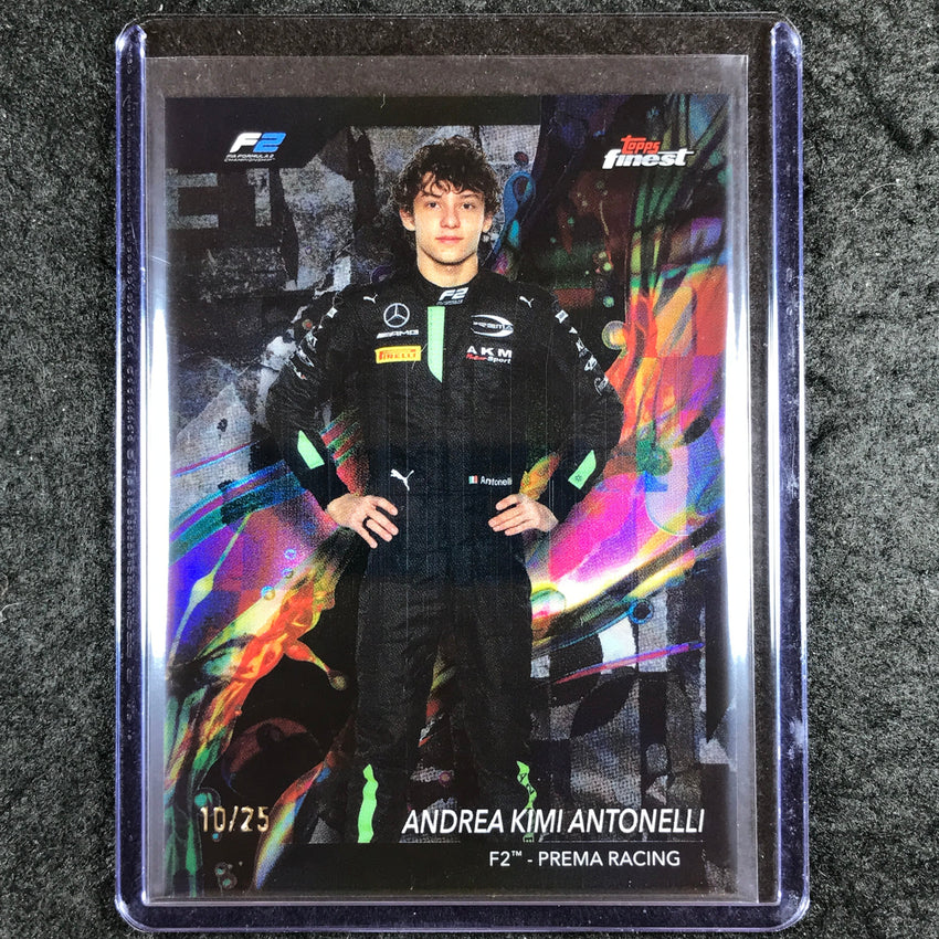 2024 Topps Finest Formula 1 ANDREA KIMI ANTONELLI Common Black 10/25 #22