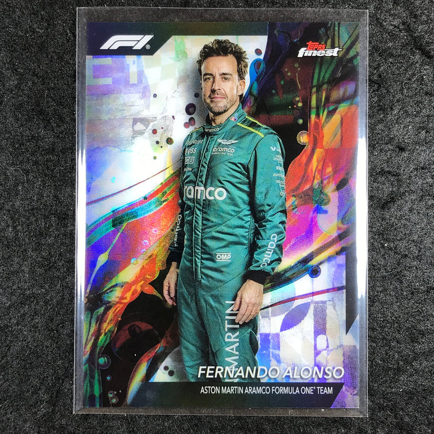 2024 Topps Finest Formula 1 FERNANDO ALONSO Base Common Refractor #90