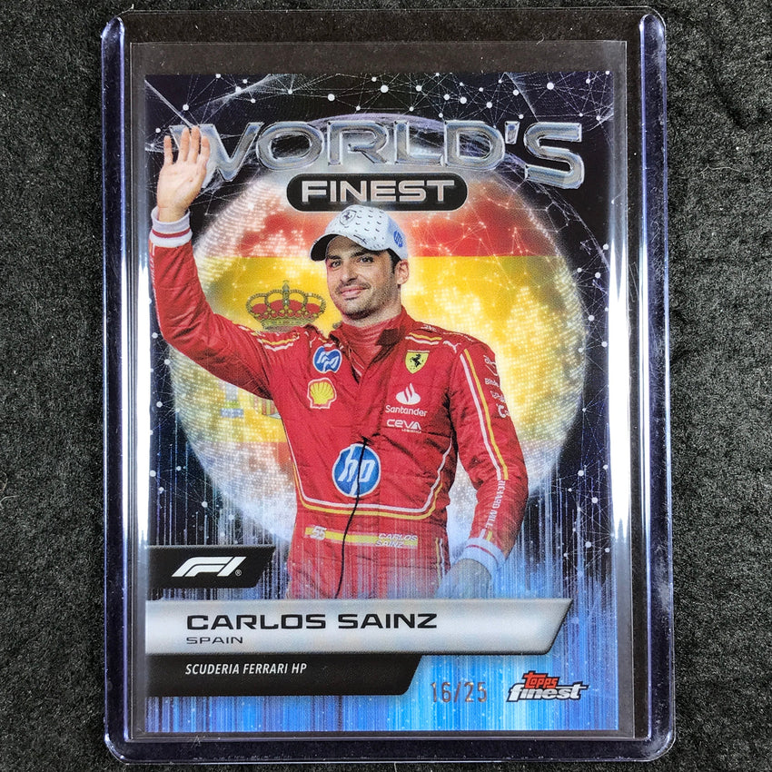 2024 Topps Finest Formula 1 CARLOS SAINZ World's Finest Black 16/25 #4