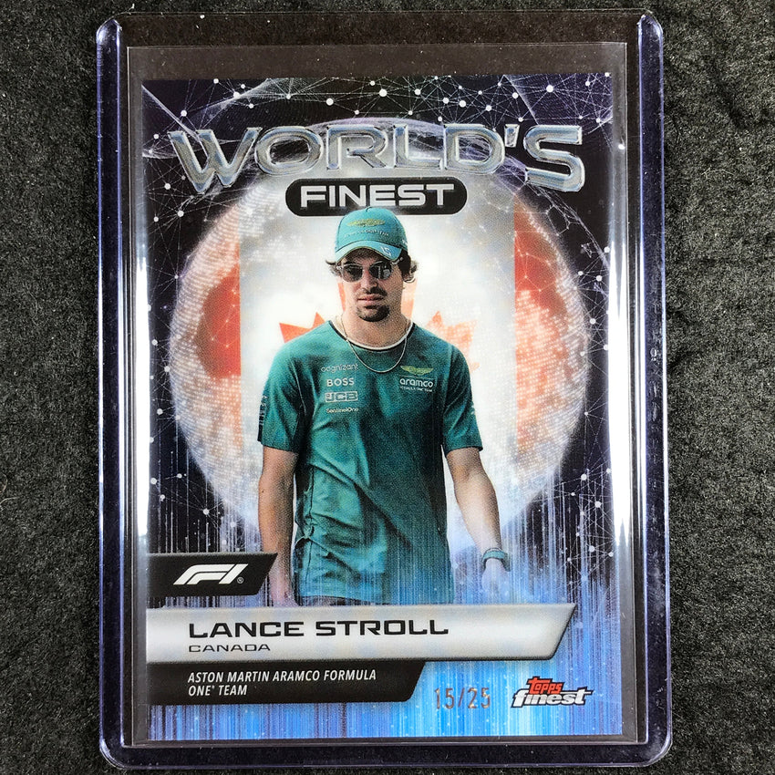 2024 Topps Finest Formula 1 LANCE STROLL World's Finest Black 15/25 #12