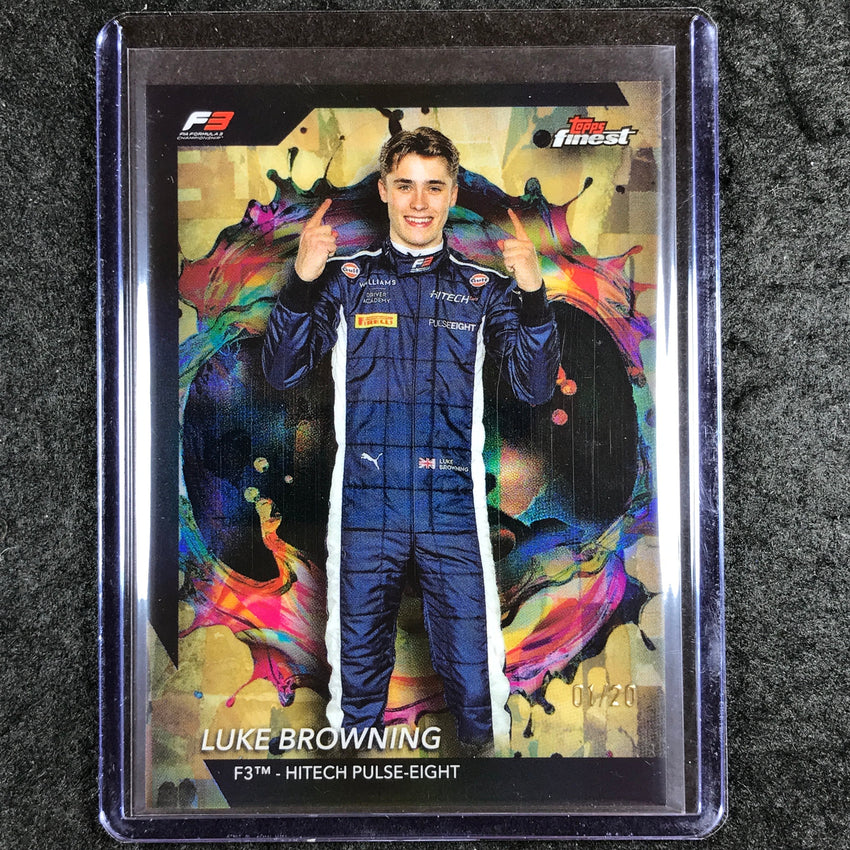 2024 Topps Finest Formula 1 LUKE BROWNING Rare Gold 1/20 #255