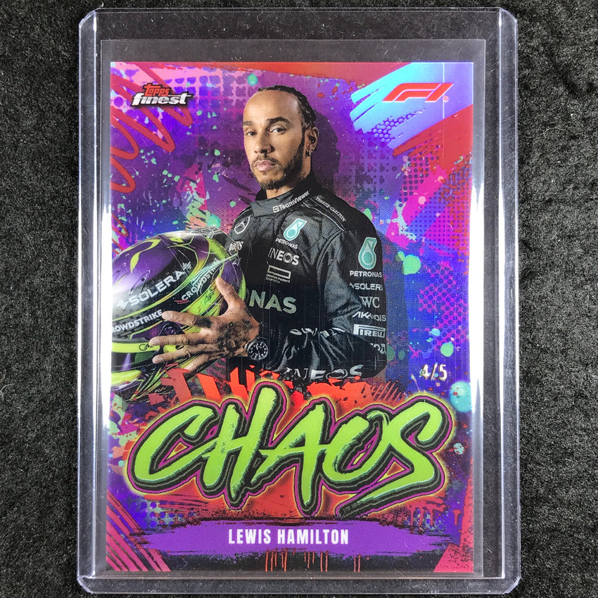 2024 Topps Finest Formula 1 LEWIS HAMILTON Chaos Red 4/5 #6