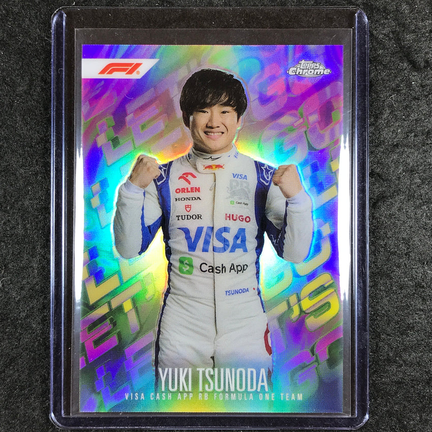 2024 Topps Finest Formula 1 YUKI TSUNODA Let's Go SSP #17