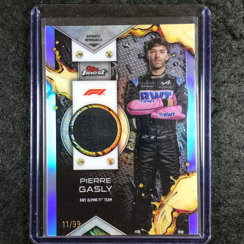 2024 Topps Finest Formula 1 PIERRE GASLY F1 Relic Base 11/99