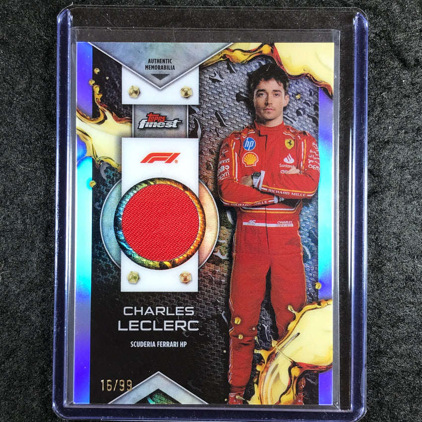 2024 Topps Finest Formula 1 CHARLES LECLERC F1 Relic Base 16/99