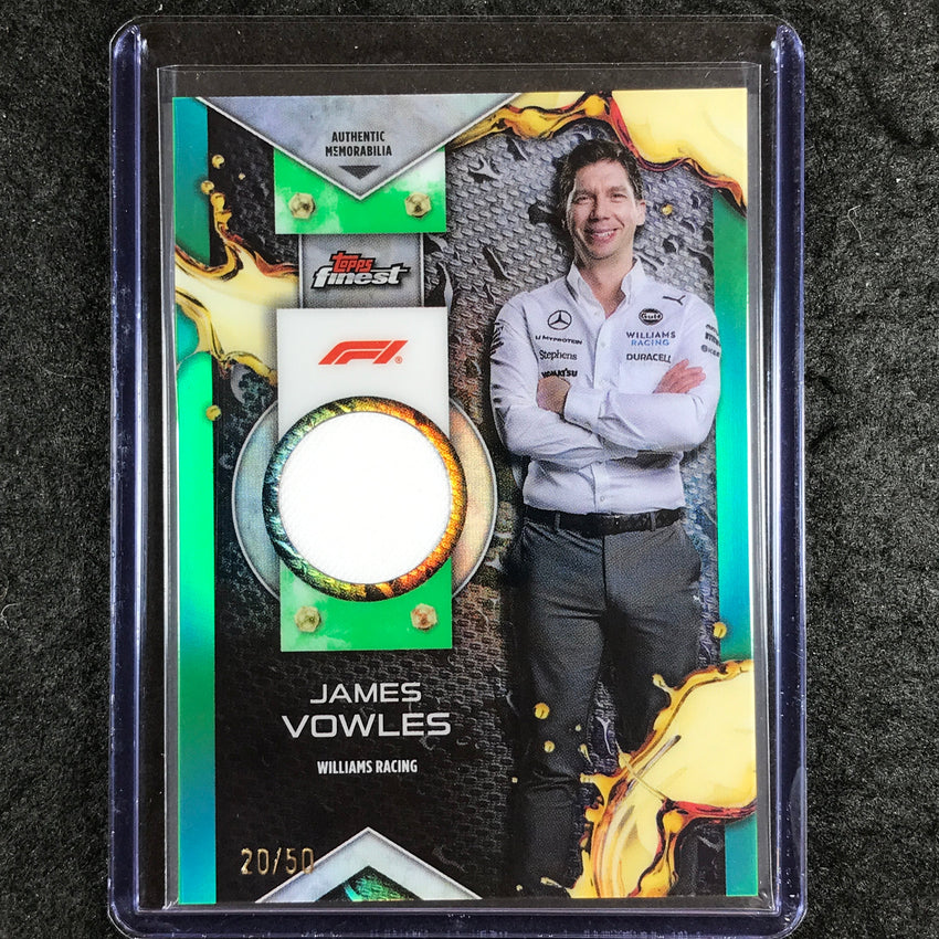 2024 Topps Finest Formula 1 JAMES VOWLES F1 Relic Green 20/50