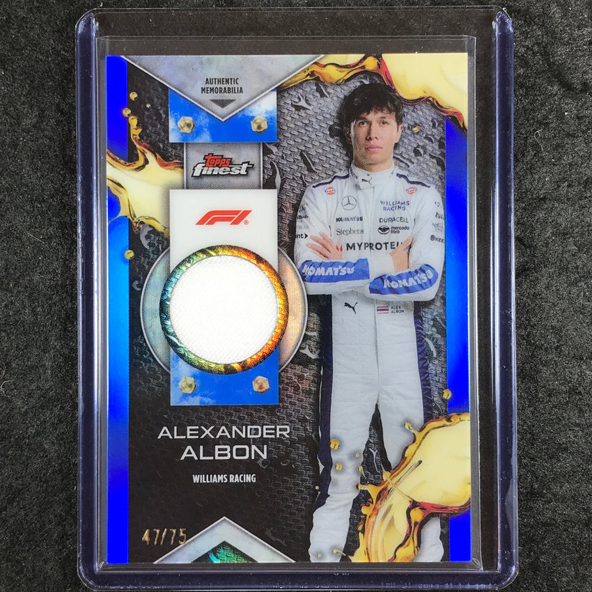 2024 Topps Finest Formula 1 ALEXANDER ALBON F1 Relic Blue 47/75