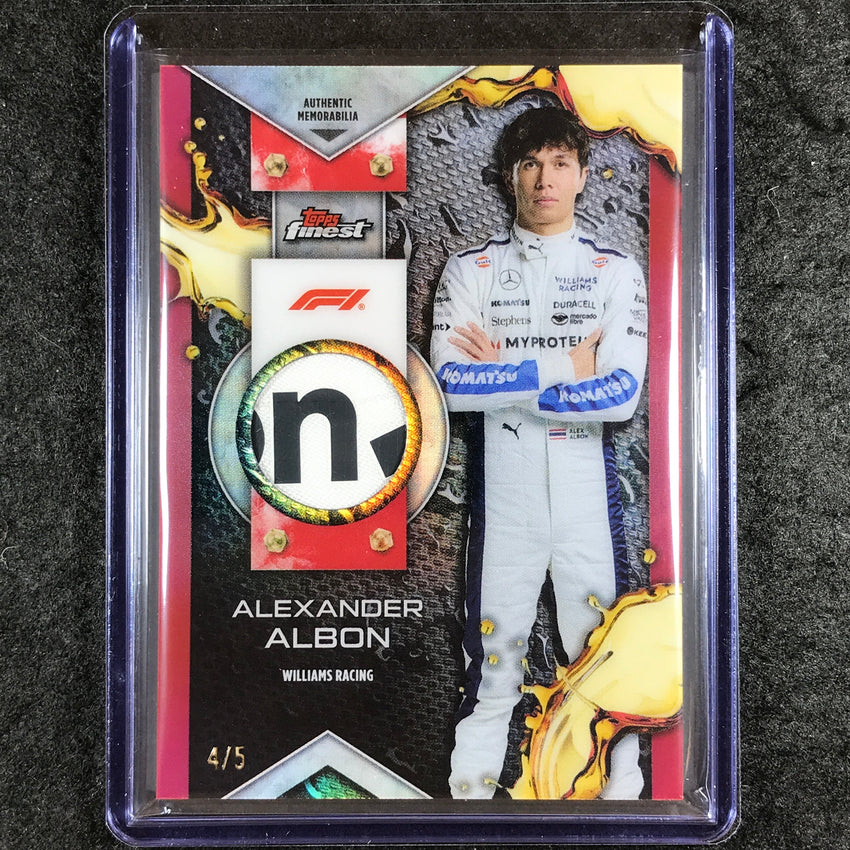 2024 Topps Finest Formula 1 ALEXANDER ALBON F1 Relic Patch Red 4/5