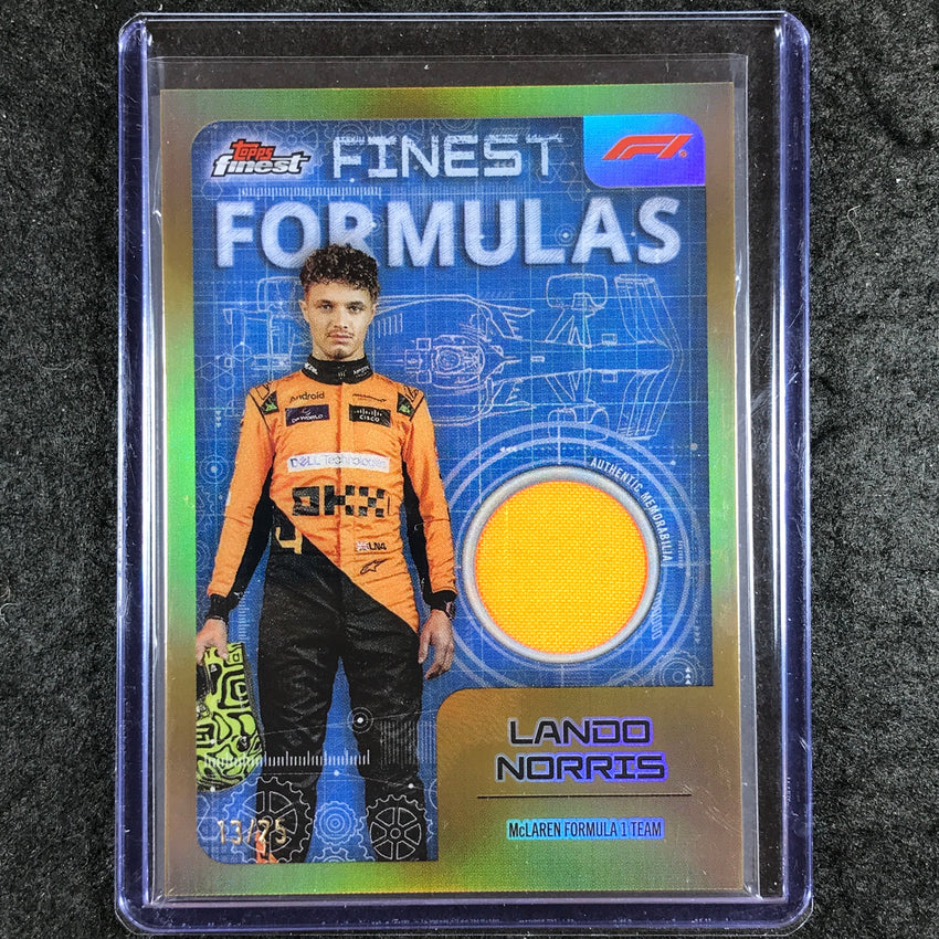 2024 Topps Finest Formula 1 LANDO NORRIS Finest Formulas Relic Gold 13/25