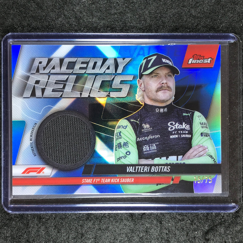 2024 Topps Finest Formula 1 VALTTERI BOTTAS Raceday Relics Blue 15/75