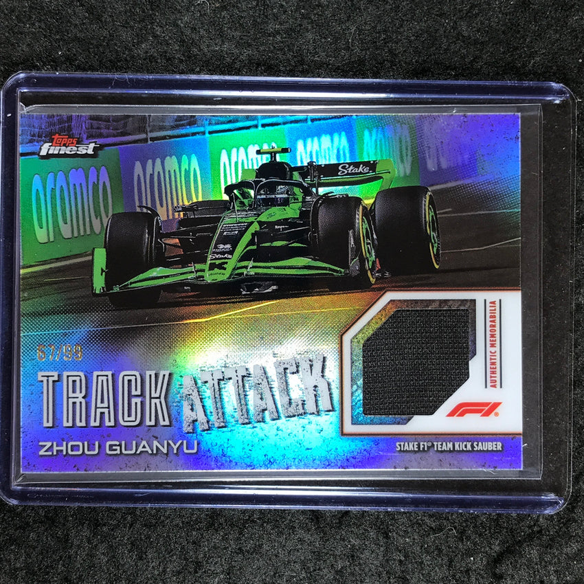 2024 Topps Finest Formula 1 ZHOU GUANYU Track Attack Relics Base 67/99